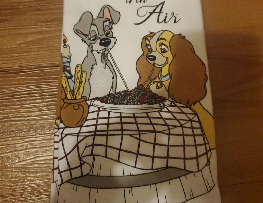 NWT 2-Pack Lady and the Tramp Themed White Towels - Picture 2 of 5